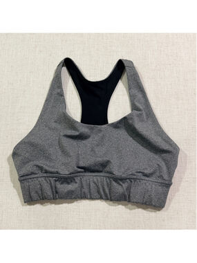 Activ8 Women’s XL Sports Bra Gray Racerback Athletic Workout Stretch Activewear
